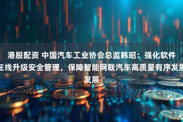 港股配资 中国汽车工业协会总监韩昭：强化软件在线升级安全管理，保障智能网联汽车高质量有序发展